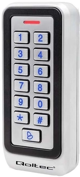 Klawiatura kodowa Qoltec RHEA z czytnikiem RFID Code/Card/Key fob/Doorbell/IP68/EM (5901878524429)