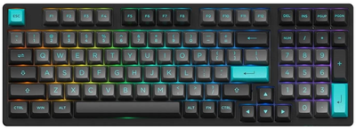 Клавіатура Akko 3098B Black&Cyan CS Silver RGB (6925758617659)