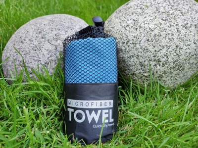 Сверхлегкое, спортивное, микрофибровое полотенце "Microfiber Towel" синий 40x80 см