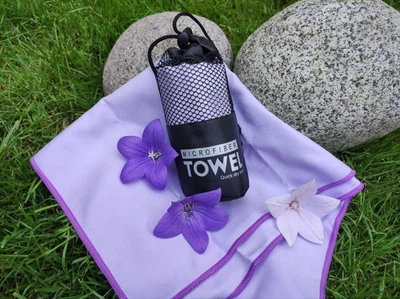 Сверхлегкое, спортивное, микрофибровое полотенце "Microfiber Towel" нежно фиолетовый 40х80 см