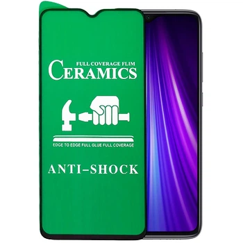 Противоударная защитная пленка Ceramics для Xiaomi Poco M5 22071219CG Full Glue (0.3 мм, 9D) черная рамка