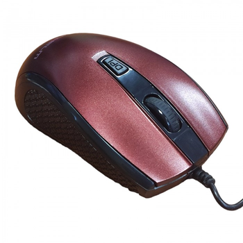 Компьютерная мышь USB Grunhelm M-342WD Чёрная с красным