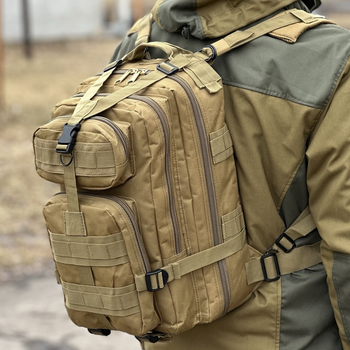 Тактический штурмовой рюкзак Tactic на 25 л военный рюкзак Койот (ta25-coyote)