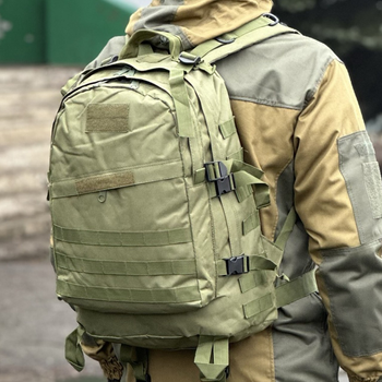 Тактический (военный) рюкзак Tactic Raid с системой molle на 40 л olive (601-olive)