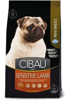 Корм сухий для собак для малих порід Farmina Cibau Sensitive Adult Mini з ягням 2,5 кг (8010276030986)