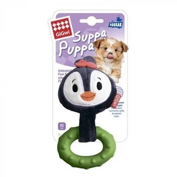 Іграшка для собак Collar Пінгвін з пищалкою GiGwi Suppa Puppa, текстиль / гума, 15 см