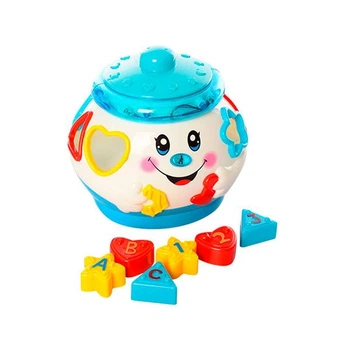 Сортер игрушка Limo Toy развивающая Музыкальный горшочек Белый (0915 UA)