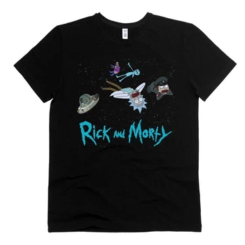 Футболка EPIC мужская Rick and Morty (Рик и Морти в космосе) черная размер M