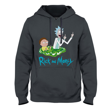 Толстовка Epic мужская Рик и Морти (Rick And Morty) темно-серая размер S