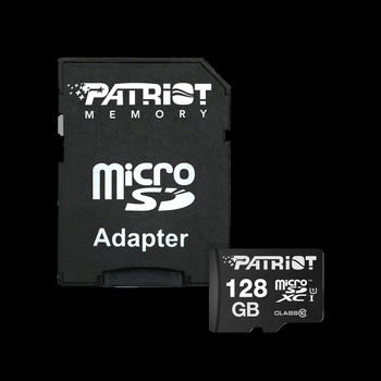 Карта пам'яті PATRIOT microSDHC LX SERIES 128GB CLASS 10 ADAPTER SD з адаптером (PSF128GMCSDXC10)