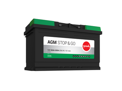 Акумулятор Vesna AGM 80 Ah/12V "0" (+ справа)