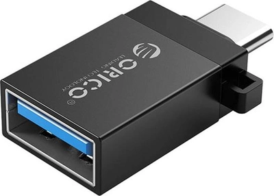 Адаптер Orico USB-C на USB-A 3.1 алюмінієвий кулон (CBT-UT01-BK-BP)