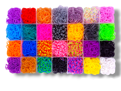 Наборы Rainbow Loom Bands для плетения браслетов из резиночек, 3600шт