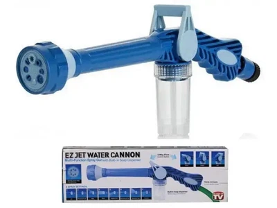 Насадка на шланг водомет для полива Ez Jet Water Cannon распылитель воды с отсеком для моющих средств Пистолет для мойки автомобиля