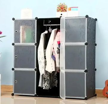 Пластиковый складной шкаф Storage Cube Cabinet MP-39-61, 9 секций