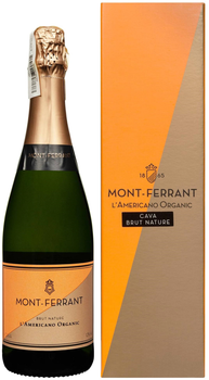 Вино ігристе Codorniu Cava Mont-Ferrant L\'Americano Organic Brut Nature біле сухе 0.75 л 12% (8412074708010)