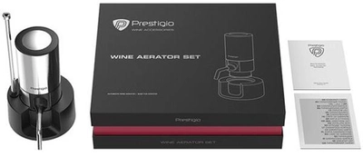 Zestaw do napowietrzania wina Prestigio Wine Aerator Set (PWA104ASB)