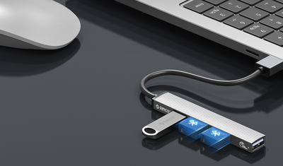 Hub USB Orico 1 x USB-A 3.1, 3 x USB-A 2.0 5 Gb/s (AH-A13-GY-BP)