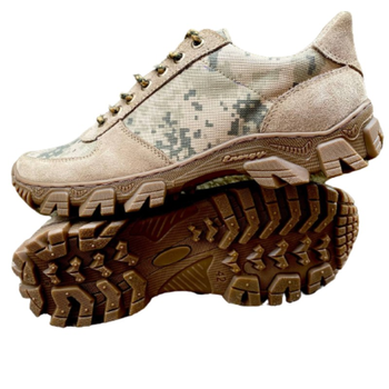 Тактичні кросівки весна/літо, Армійські кросівки, піксель полегшений, колір пісочний, розмір 47 (105007-47)