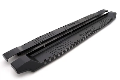 Боковые пороги Dakar V1 без LED (2 шт, металл) для Mercedes X class 2017-2020 гг