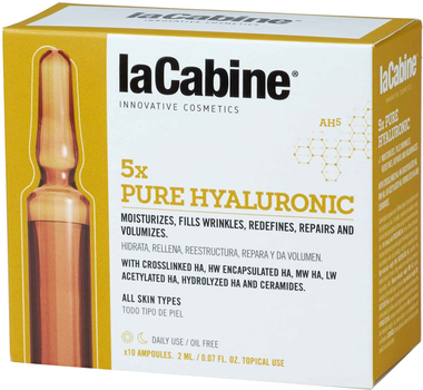 Сироватка для обличчя La Cabine 5x Hyaluronic Pure Ampoules 10x2 мл (8435534402822)