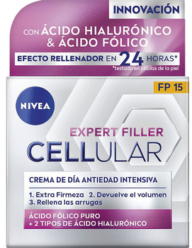 Денний крем проти зморщок Nivea Hyaluron Cellular Filler SPF15 Day Cream SPF15 50 мл (4005900966254)