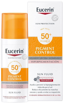 Fluid do twarzy przeciw przebarwieniom Eucerin Sun Protection Fluid Pigment Control SPF50+ Hyperpigmentation Skins 50 ml (4005800236396)