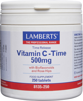 Вітамін С Lamberts 500 мг 250 таблеток (5055148400729)