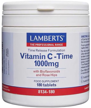 Вітамін C-Time Lamberts 1000 мг 180 таблеток (5055148400712)