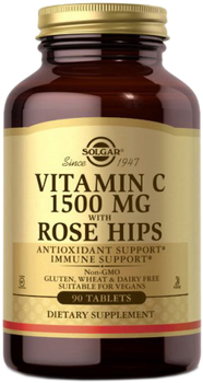 Suplement diety Solgar Vitamin C 1500mg with Rose Hips 90 Tablets (33984024205)