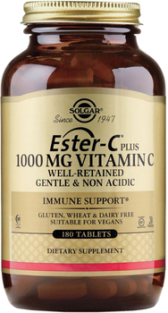 Комплекс вітамінів та мінералів Solgar Ester-C Plus 1000 мг 180 таблеток (33984010536)