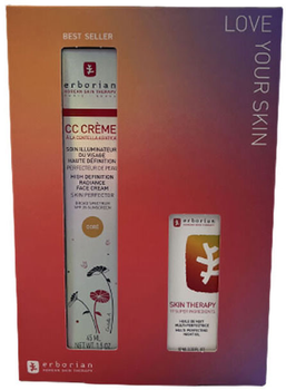 Erborian Love Your Skin CC Cream Illuminator Rozświetlacz SPF25 Dore 45 ml + Olejek 10 ml (3760239248839)