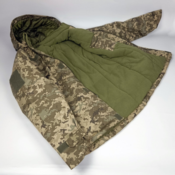 Бушлат утеплённый Ткань Саржа с капюшоном Куртка зима Пиксель Размер 60-62
