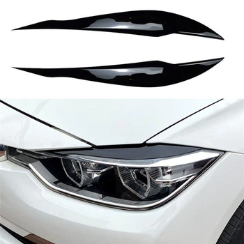 Вії на передні фари BMW 3 Series F30 2013-2018 S&T (чорний глянець)