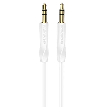 Аудиокабель Borofone BL16 TPE AUX 3.5 мм TRS mini jack 1m White BL16W