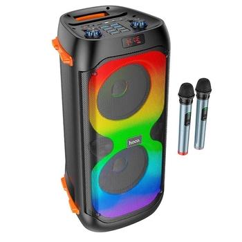 Акустика-караоке HOCO Manhattan wireless dual mic outdoor BT speaker bs53 |BT5.1, 2Mic, 4H| black