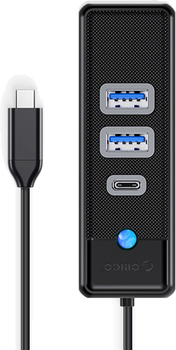 USB-C хаб Orico 2 x USB 3.0 + USB-C Чорний (PWC2U-C3-015-BK-EP)