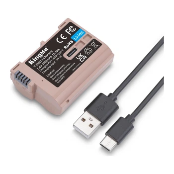 Акумулятор KingMa EN-EL15 USB‑C 1960mAh для Nikon Z6/Z7/D750/D850/D810/D800/D7200/D7100/D7000
