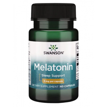 Swanson Melatonin 3 mg 60 caps мелатонін Swanson 3 мг для м’якої підтримки сну, розслаблення та нічного відновлення