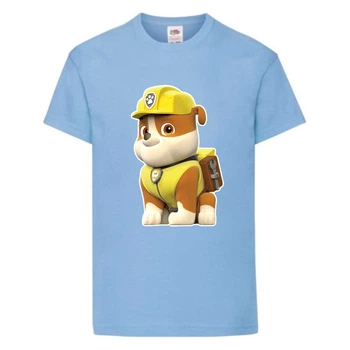 Футболка детская Щенячий патруль (Paw Patrol) светло-голубая (krepish-blue) размер 128 см