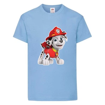 Футболка дитяча Щенячий патруль (Paw Patrol) світло-блакитна (marshal-blue) розмір 104 см