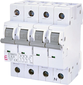 Автоматичний вимикач ETIMAT 6 3p+N C 0,5A (6kA) ETI (2146501)
