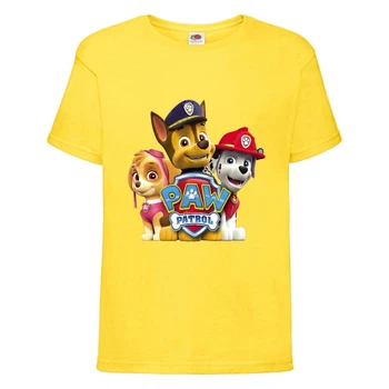 Футболка дитяча Щенячий патруль (Paw Patrol) жовта (puppies-yellow) розмір 116 см