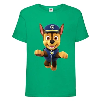 Футболка дитяча Щенячий патруль (Paw Patrol) зелена (racer-2-green) розмір 104 см