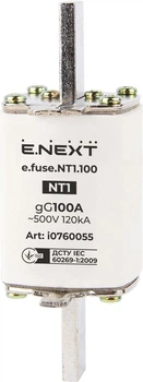 Предохранитель плавкий E.NEXT e.fuse.NT1.100, габарит 1, 100А i0760055