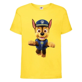 Футболка детская Щенячий патруль (Paw Patrol) желтая (racer-2-yellow) размер 104 см
