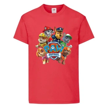 Футболка детская Щенячий патруль (Paw Patrol) красная (all-puppies-red) размер 116 см