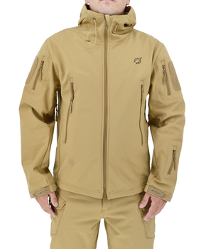 Куртка тактическая Eagle Soft Shell JA-01 с флисом Песочный (Койот) XL