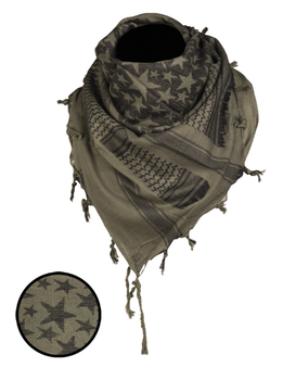 Арафатка шарф-шемаг тактична 110х110см Зірка Mil-Tec Універсальний Олива (12609401)