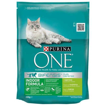 Сухой корм кошек Purina One Indoor Formula Cat 200г. (7613034604996)